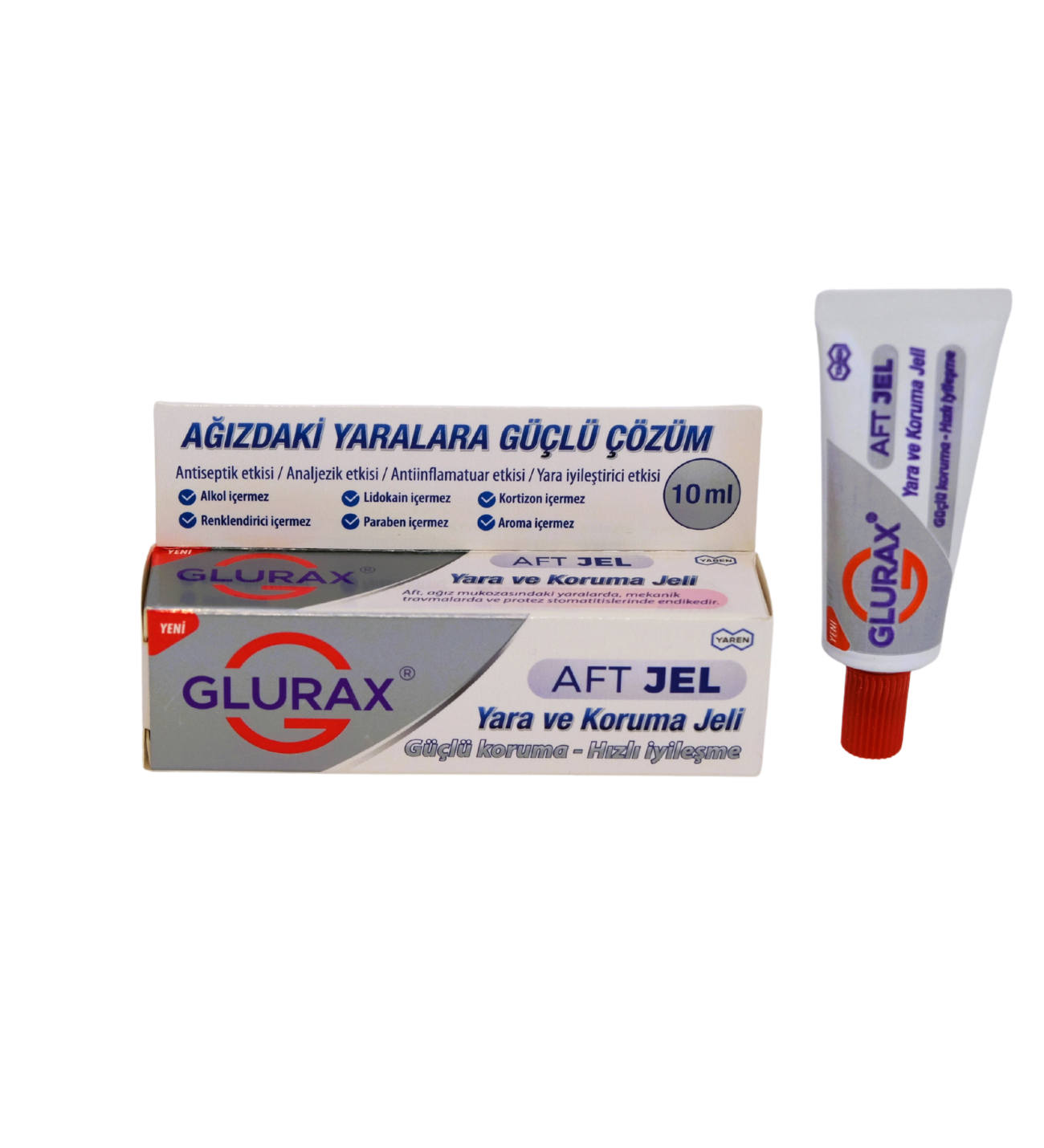 GLURAX AFT JEL Ağızdaki yaralar için güçlü çözüm