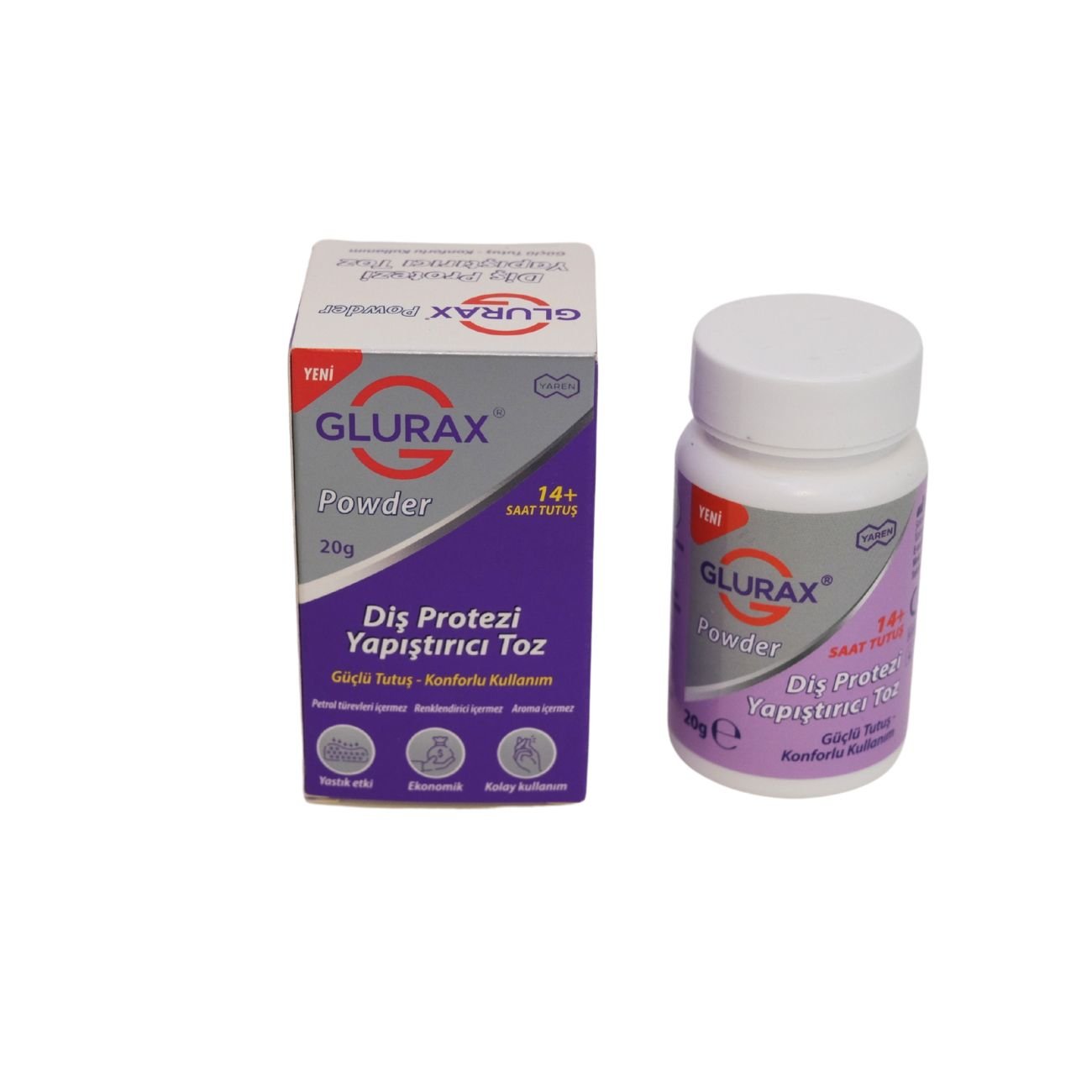 GLURAX POWDER Diş Protezi Yapıştırıcı Toz - Glurax