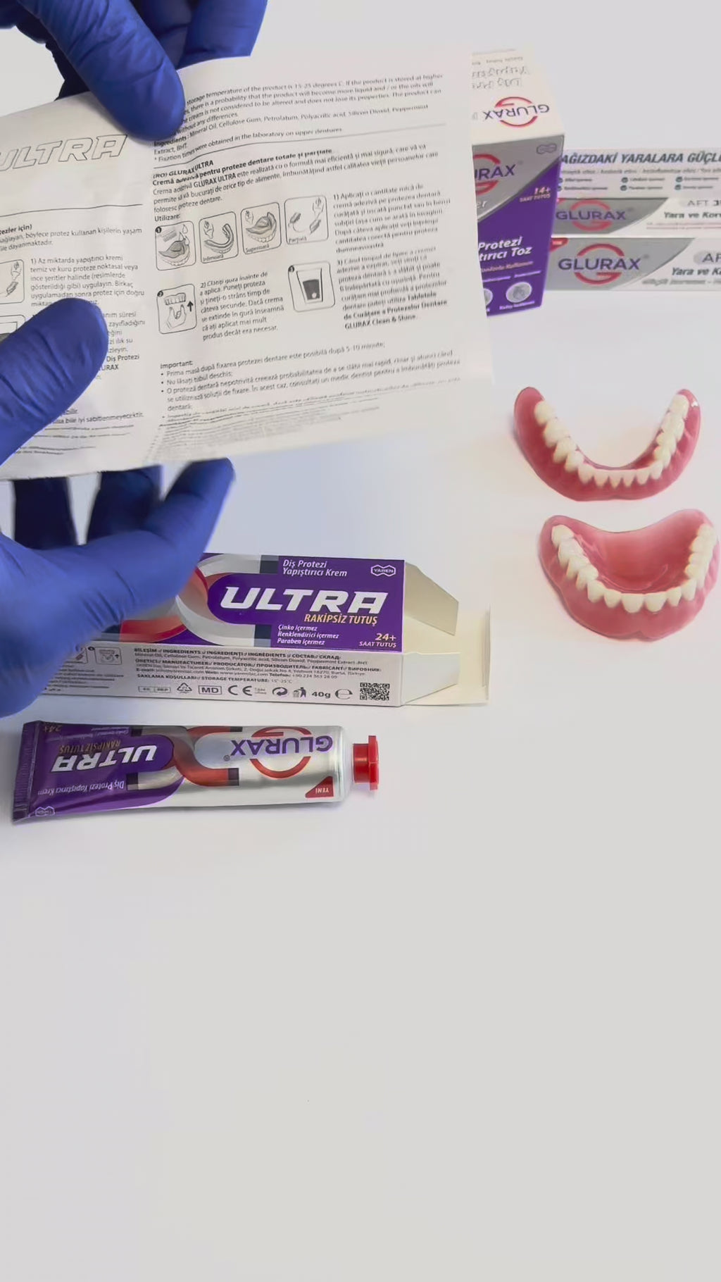 GLURAX ULTRA Adhesive cream for total and partial dentures