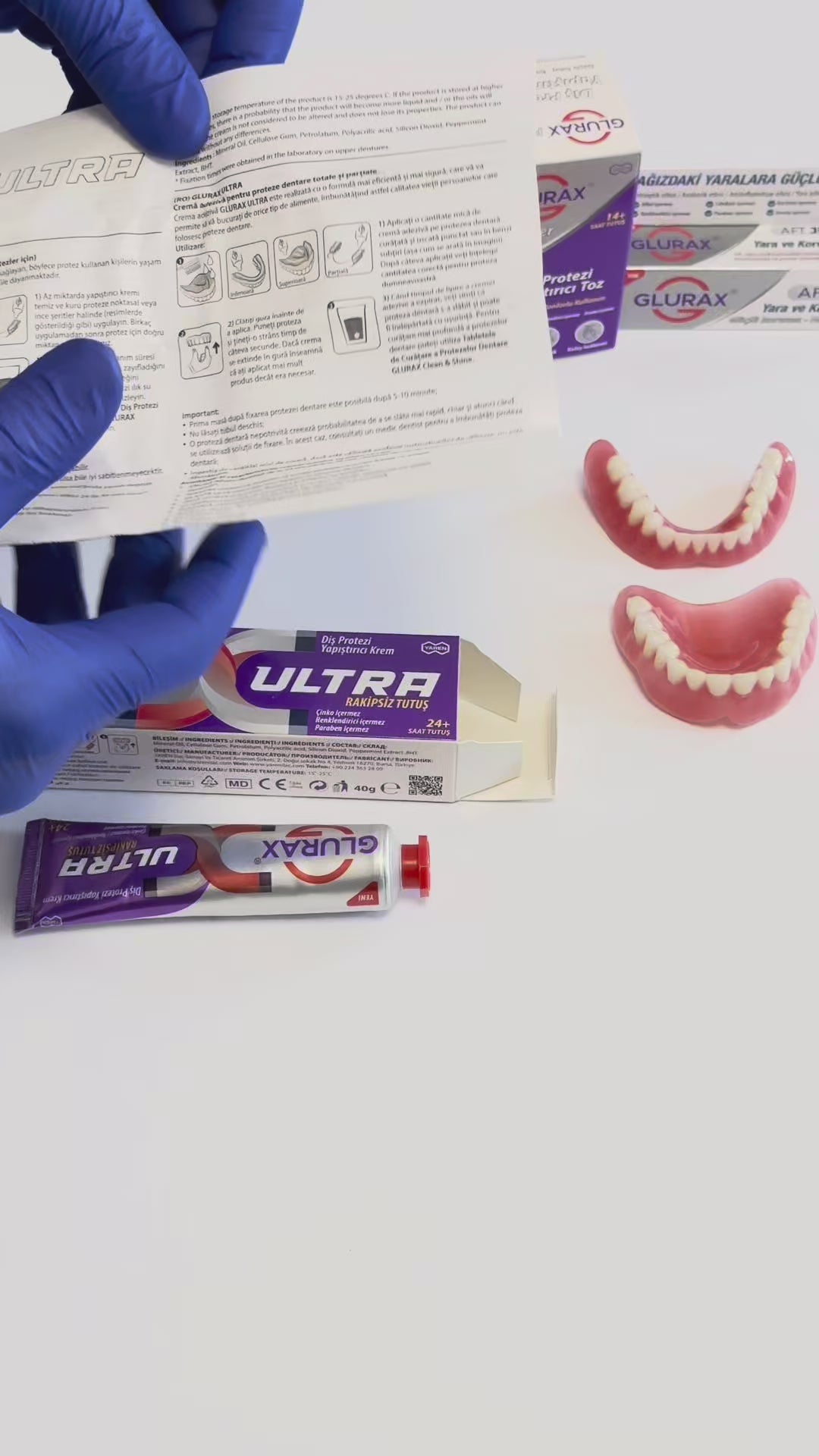 GLURAX ULTRA Adhesive cream for total and partial dentures